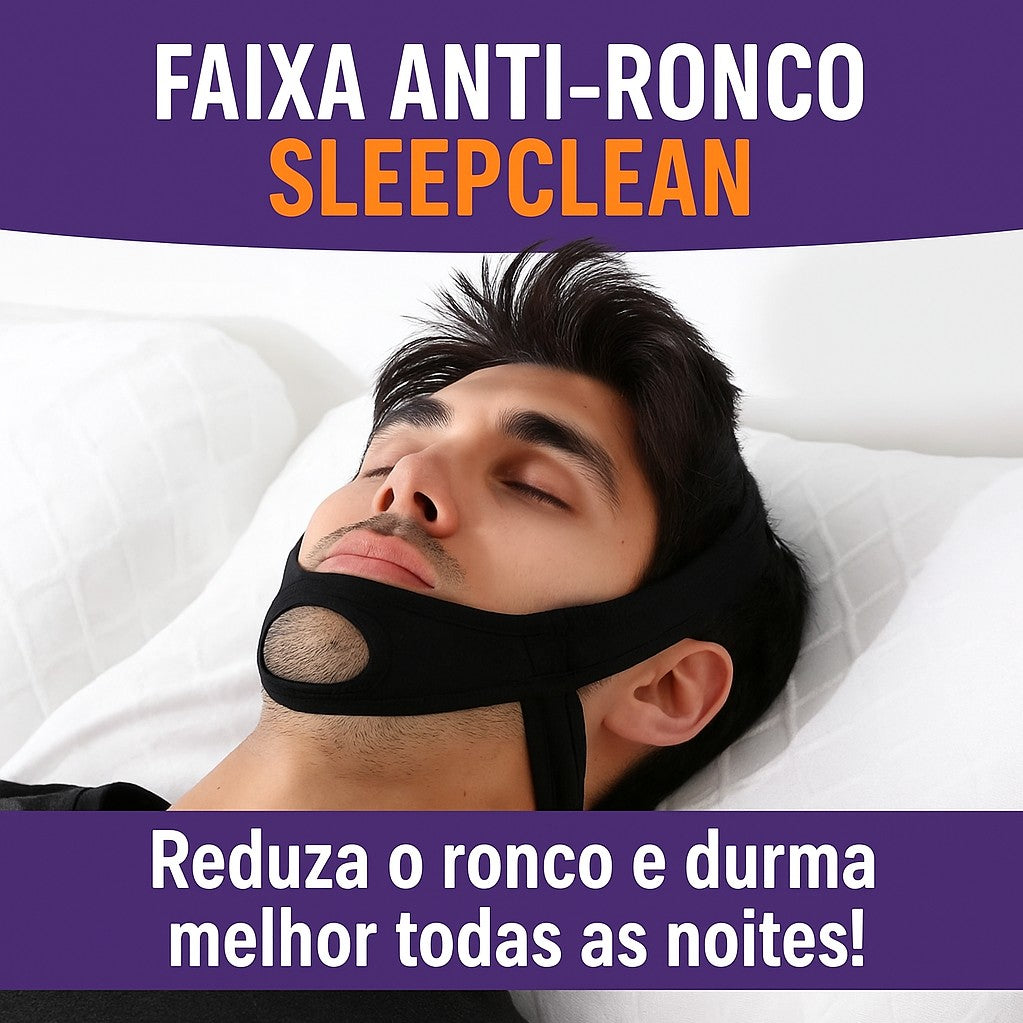 Faixa Anti‑Ronco SleepClean Zero Ronco – Conforto Noturno e Mandíbula Estabilizada